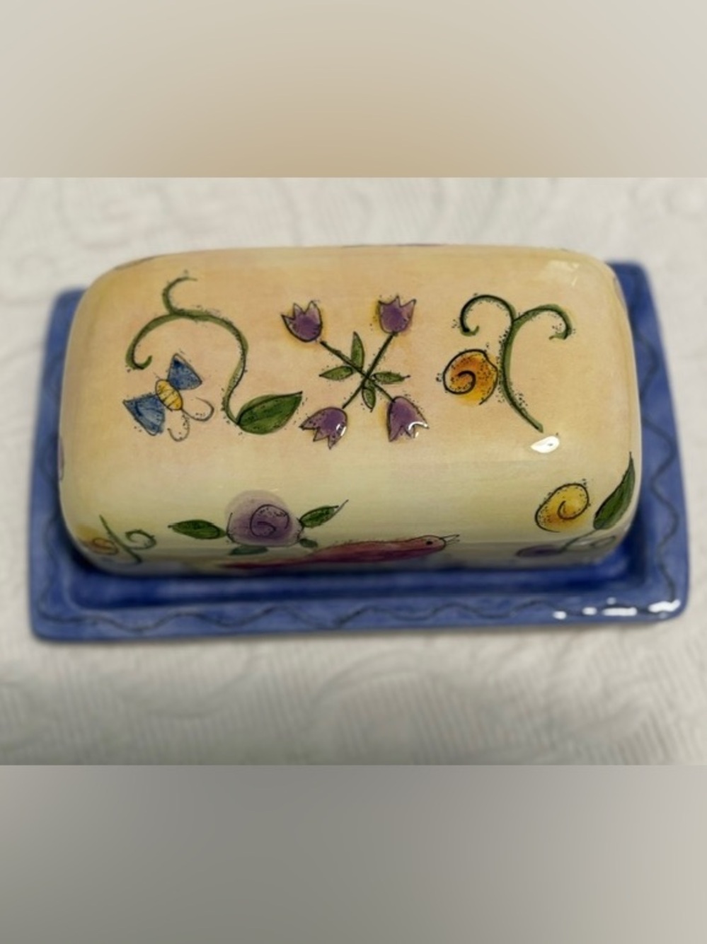 Covered Butter Dish & Salt & Pepper Shakers - “Birds and the Bees” By Sango - Picture 3 of 9